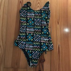 80s pattern Volcom One piece